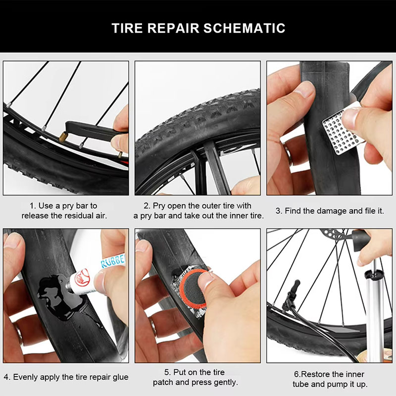 طقم تصليح إطارات الدراجة مكون  - مراجعة Mountain Biking Tube وسعره